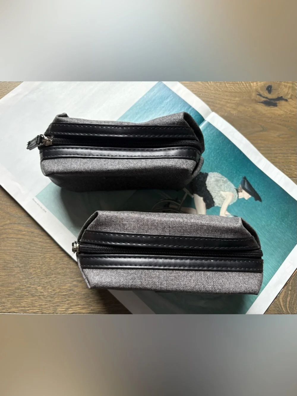 Tumi For Delta Amenity Kit/Toiletry Bag/Cosmetic Pouch In Gray/Black OS